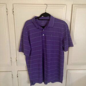 BOBBY JONES Golf Performance Polo Purple Striped Men’s Large
